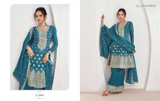 Volna By Aashirwad Heavy Chinon Silk Readymade Suits Wholesale Market In Surat